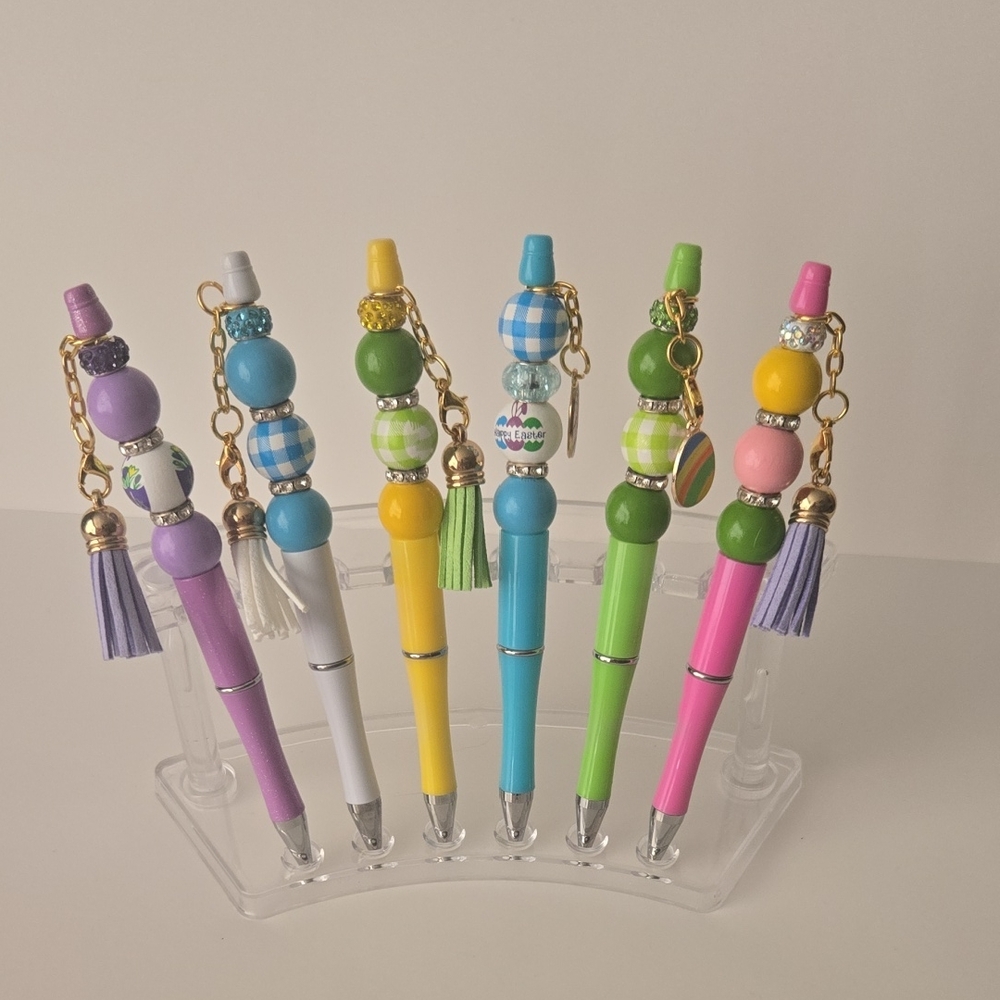 Colorful Beaded Pens with Tassels